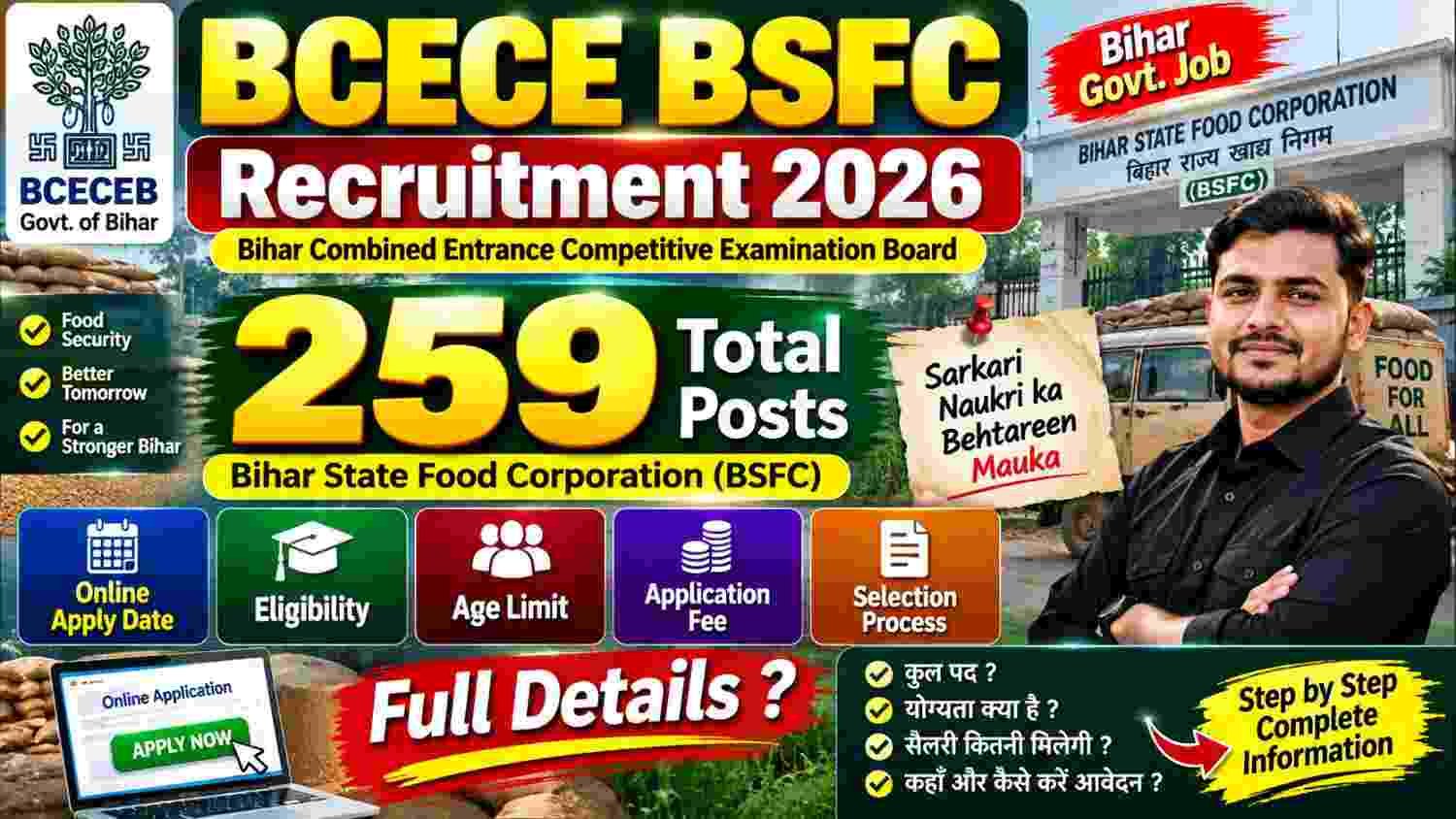 BCECE BSFC Recruitment