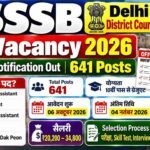 DSSSB Delhi District Court Vacancy 2026: 641 पदों पर भर्ती, 10वीं पास से Graduate तक Apply Online, Salary & Last Date