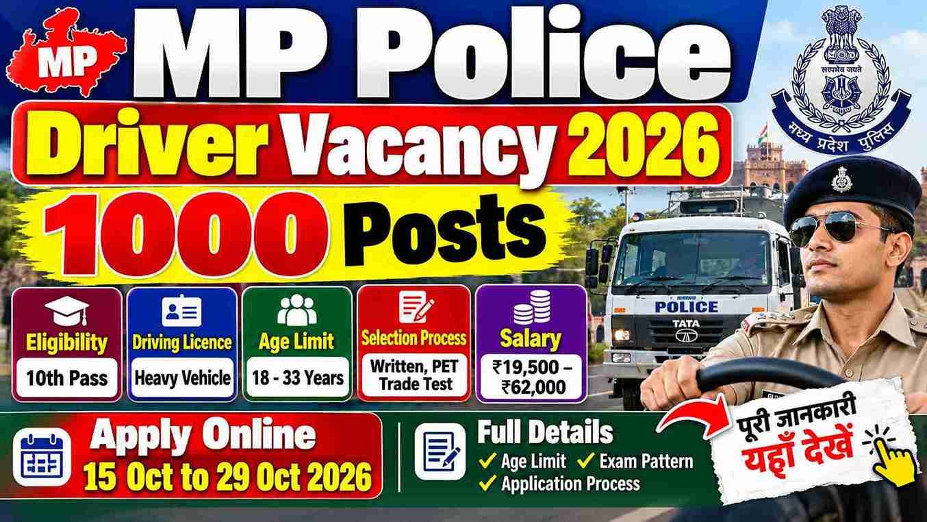 MP Police Driver Vacancy 2026